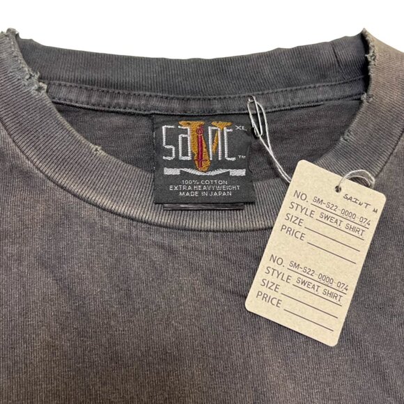 Saint Mxxxxxx x VLONE Maria Long Sleeve T-shirt Vintage Black | Saint Michael - Picture 3 of 3